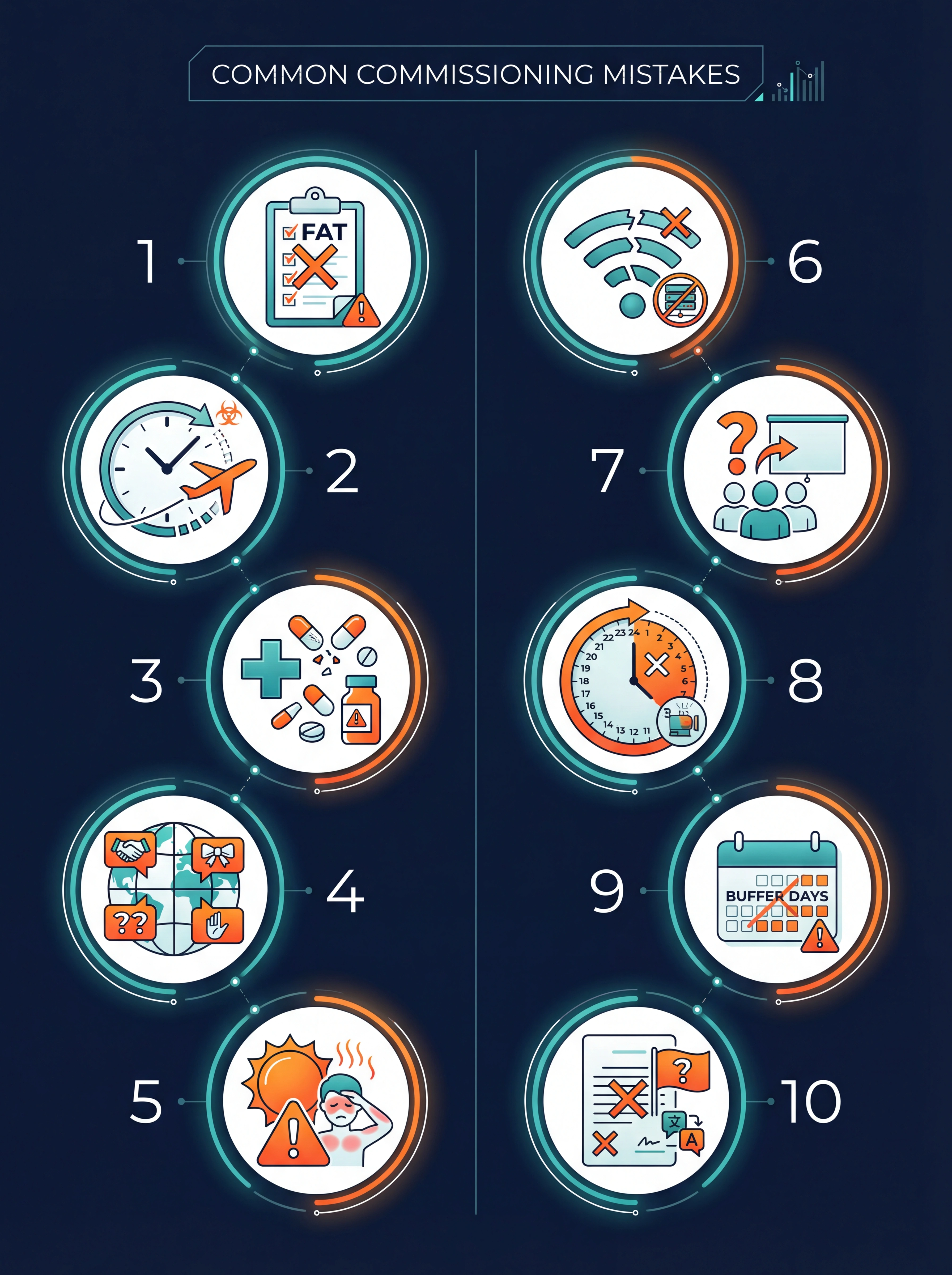 Infographic: The 10 biggest mistakes in international commissioning